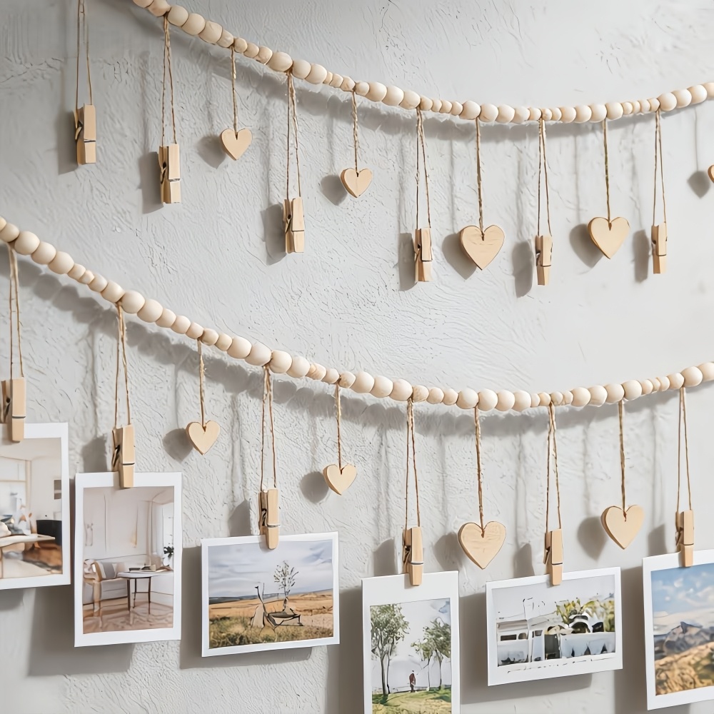 Picture Hanging Strip - 1 stuk kralenkoord foto-opbergdisplay met clip