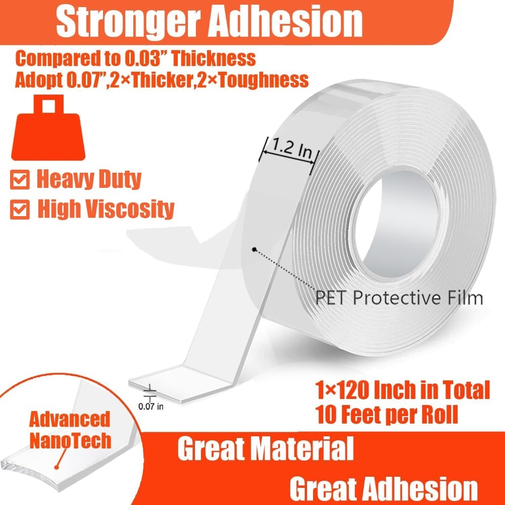 Picture Hanging Strip - Dubbelzijdige, extra sterke kleefband 1,2 inch