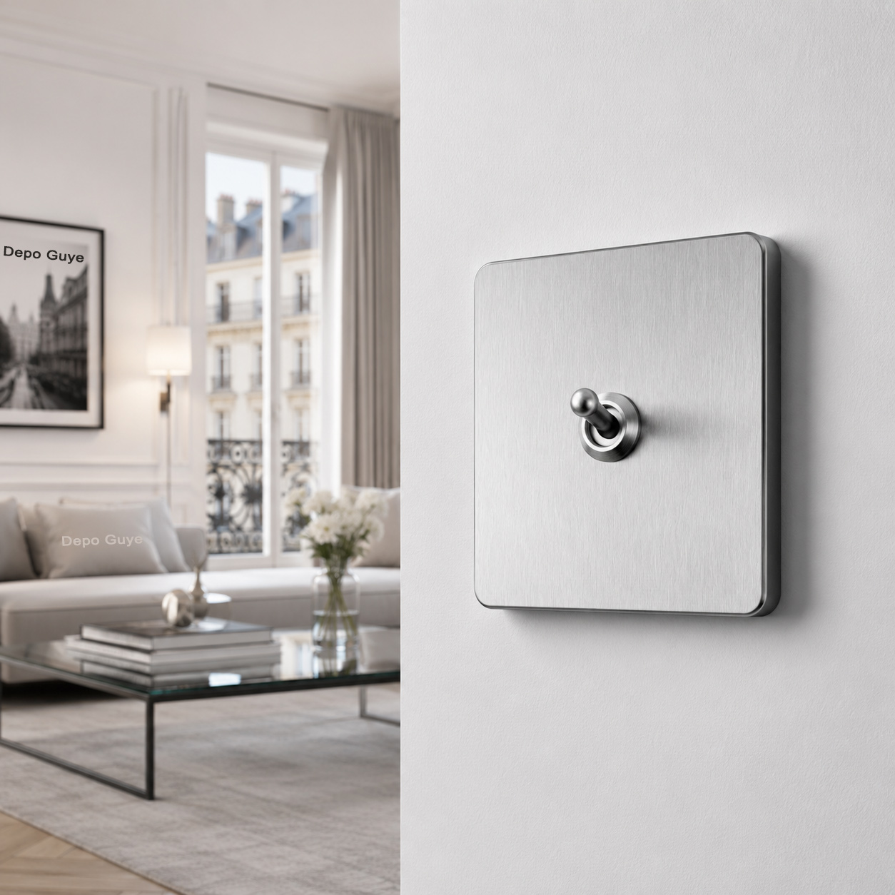 Home Improvement Guy - 5/10PCS Toggle Wandschakelaar Grijs Roestvrij Staal,