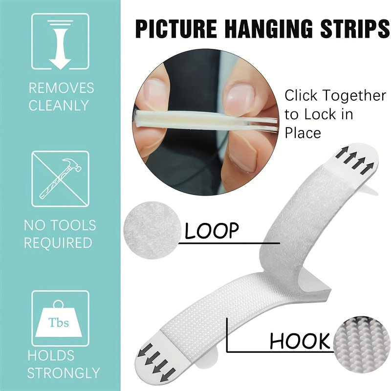 Verwijderbare haak-en-lusband  - Picture Hanging Strip recensie en prijs